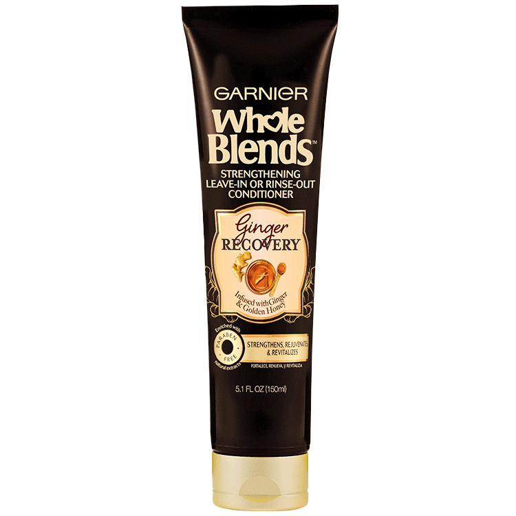 Front view of Garnier Whole Blends Ginger Recovery Leave-In or Rinse-Out Treatment.